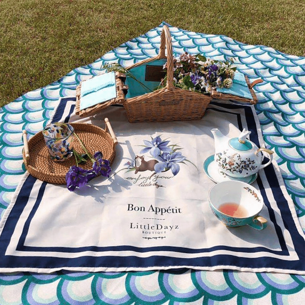 Little Dayz Boutique Emerald Cotton Picnic Mat 195*145-1910112361918894081