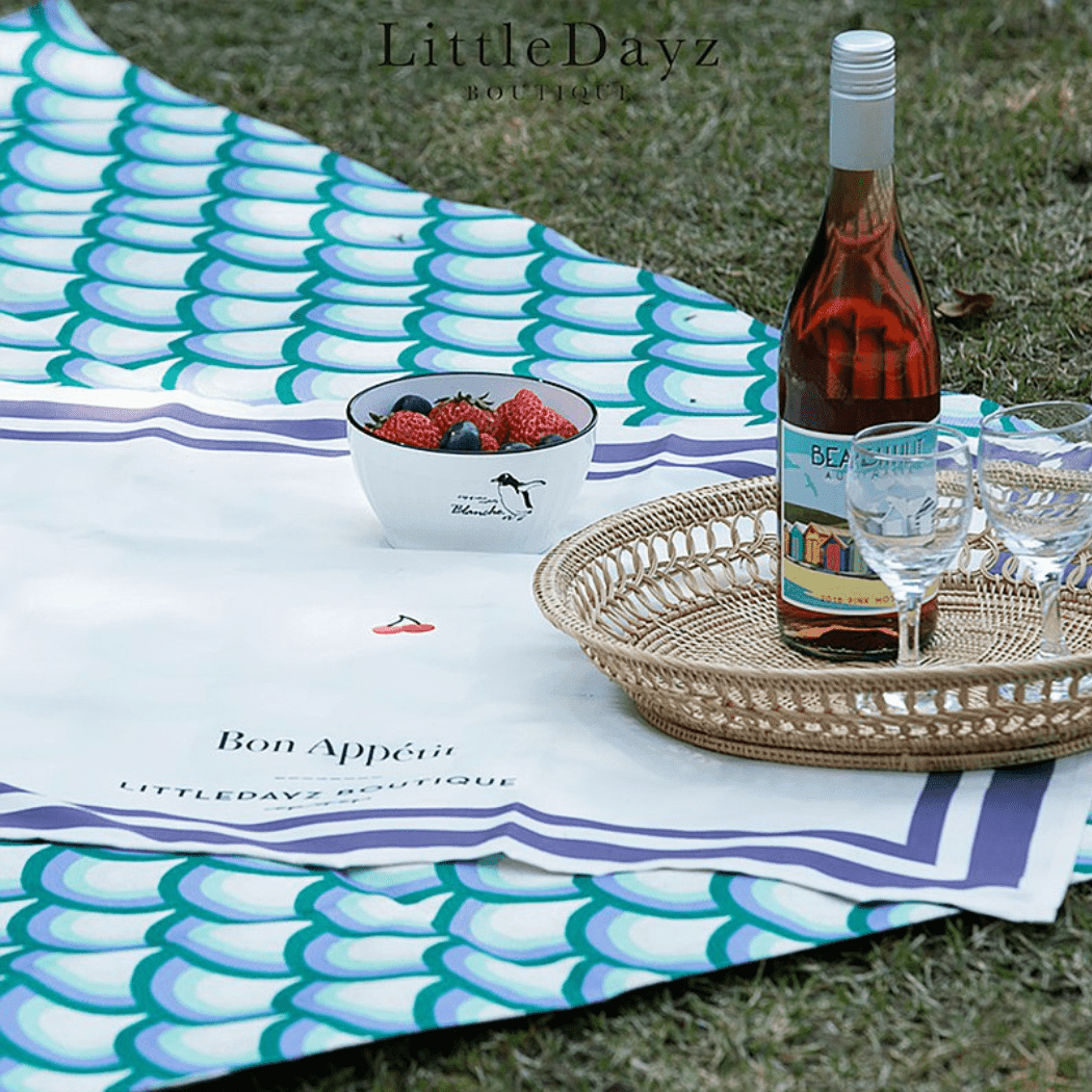 Little Dayz Boutique Emerald Cotton Picnic Mat 195*145-1910112361918894082