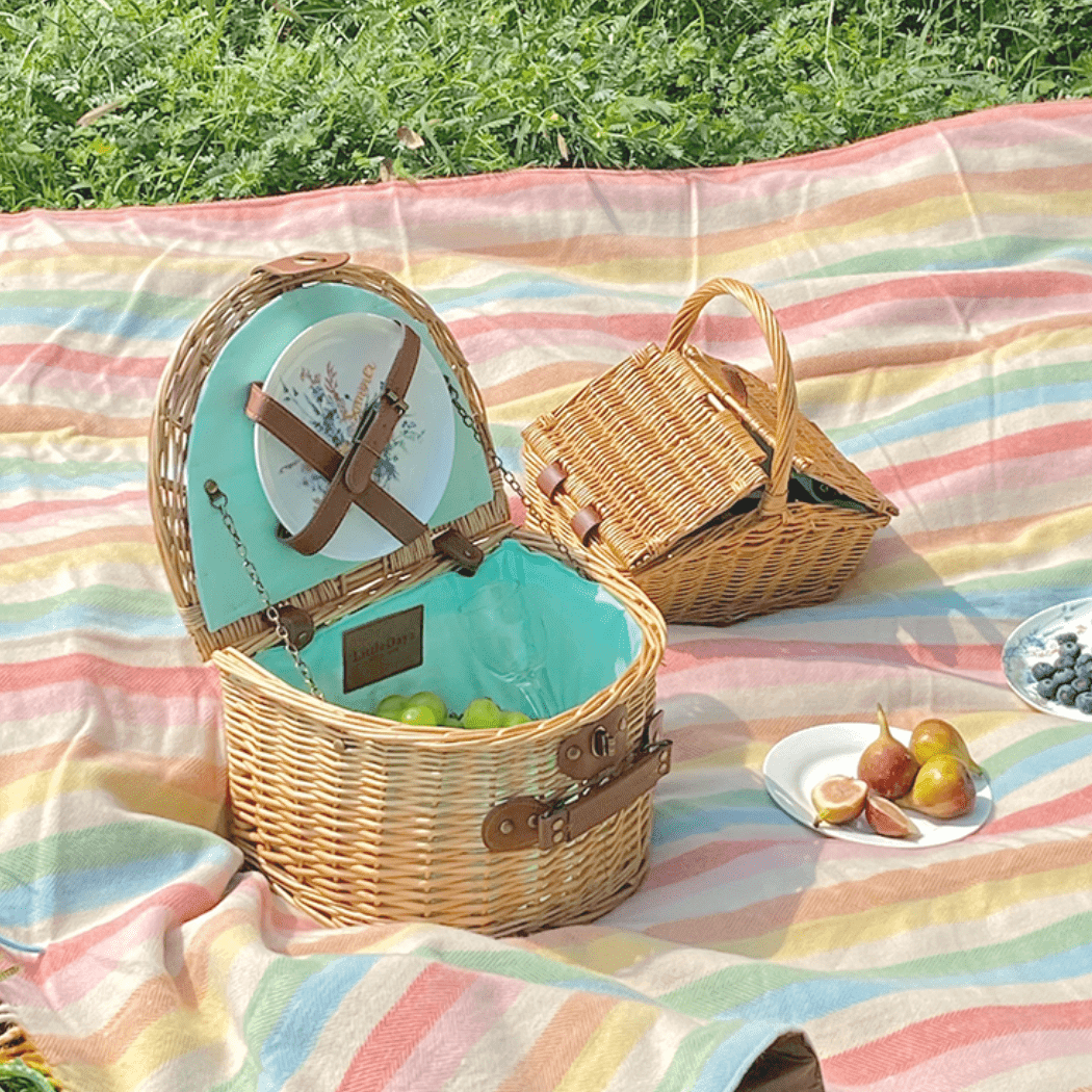Little Dayz Boutique  Semi Round Picnic Basket-1910112361767899139