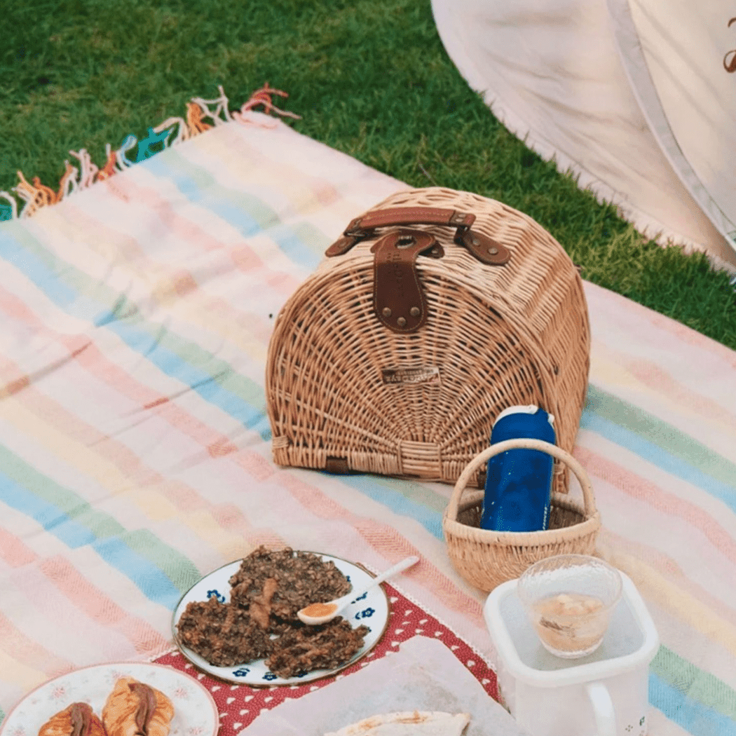 Little Dayz Boutique  Semi Round Picnic Basket-1910112361767899141