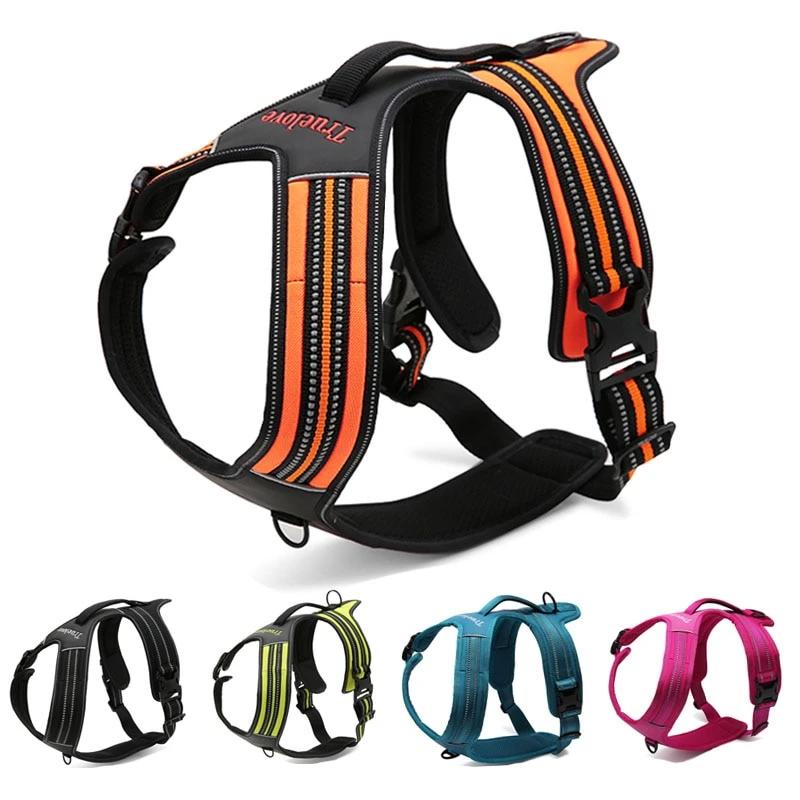 True Love Heavy Duty Sports Dog Harness - Orange, L-1831155628765220865