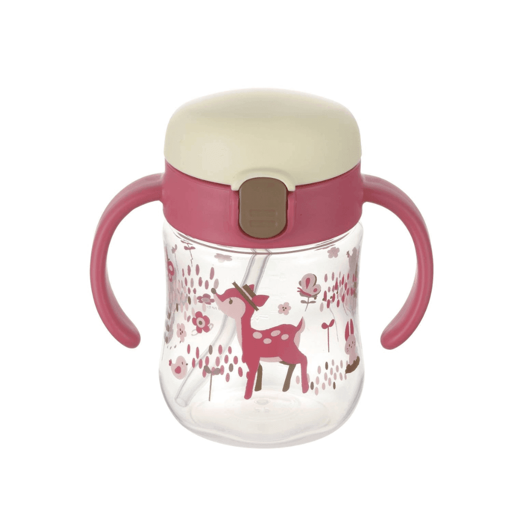 Richell Sippy Cup 200ml Pink Deer-1919278366687629312