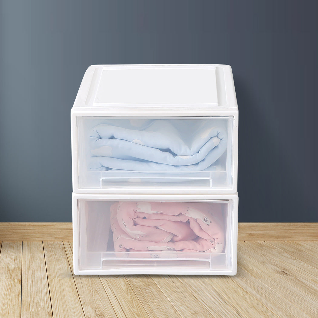 Plastic Storage Drawers Stackable Containers S 3PK Small-1942352810326757383
