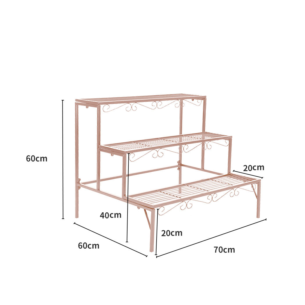 Levede Plant Stand 3 Tier Rectangle-1942352900424601602