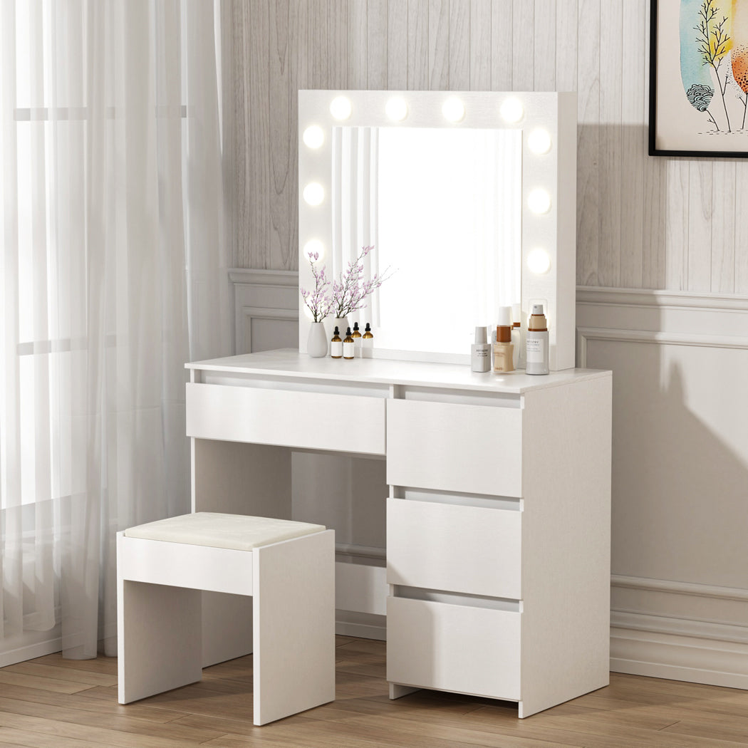 Levede Dressing Table Vanity Set Stool-1917016716693606407